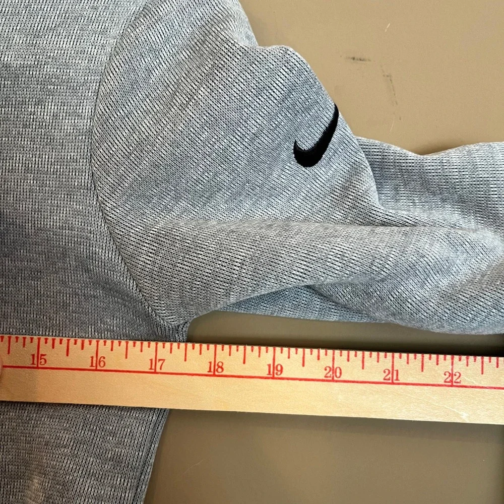 Nike Dri-FIT Womens Full Zip Hoodie Gray Heathered Scuba Neck Jacket M